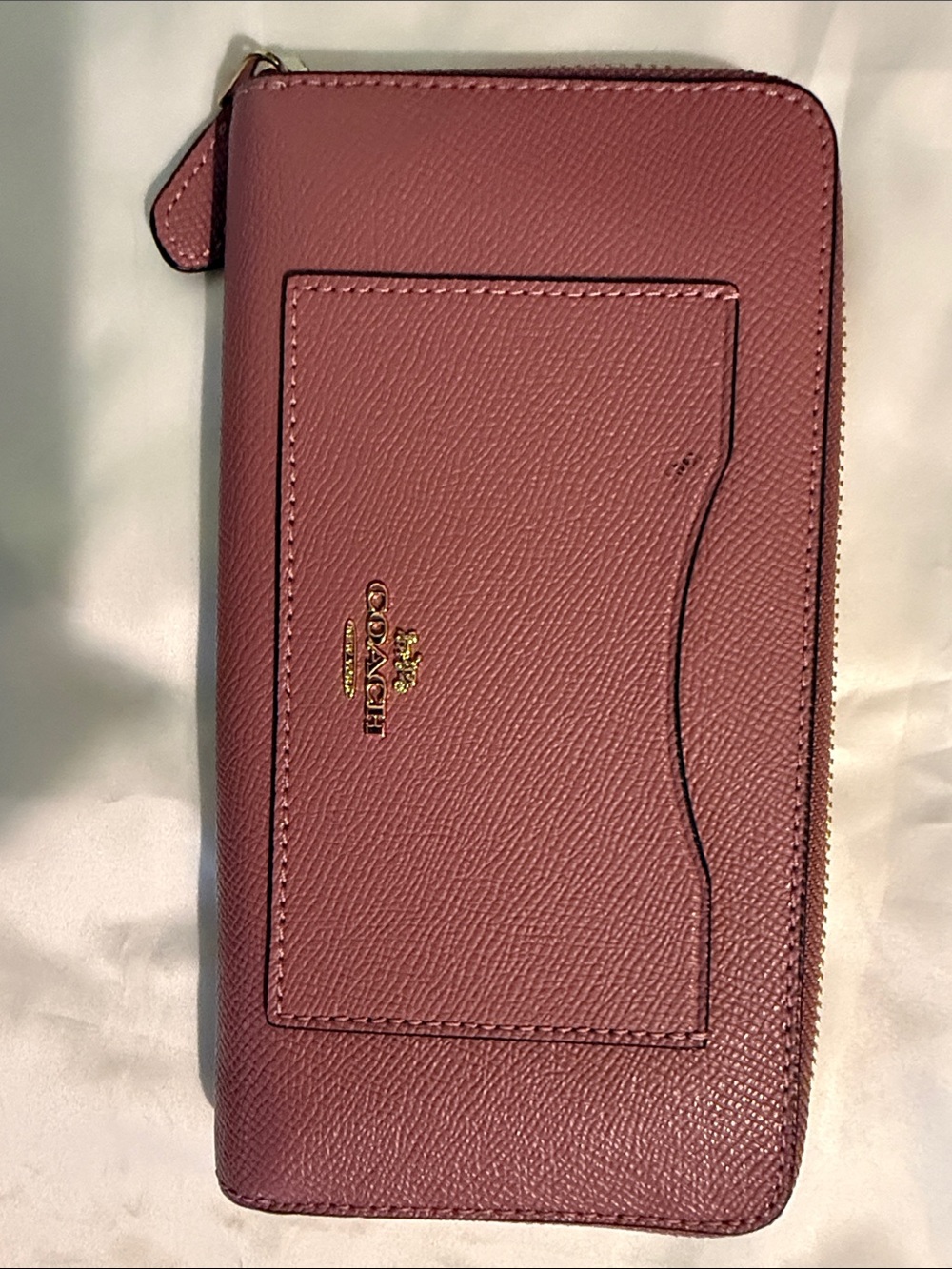 Coach Zip-Around Wallet in Dusty Rose